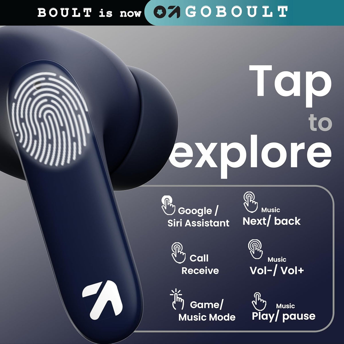 PulseSonic Matte Marine™ Bluetooth Pods