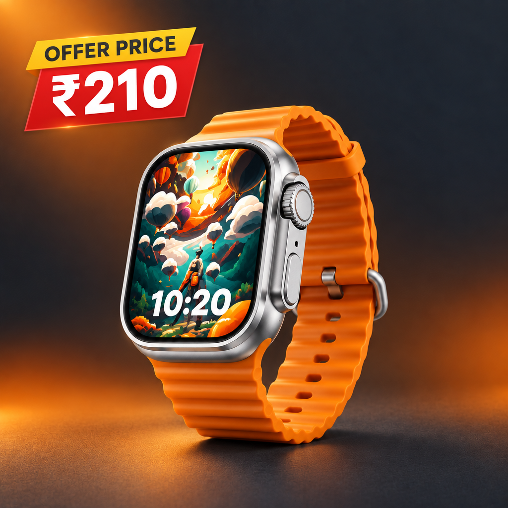 Orange watch ₹210