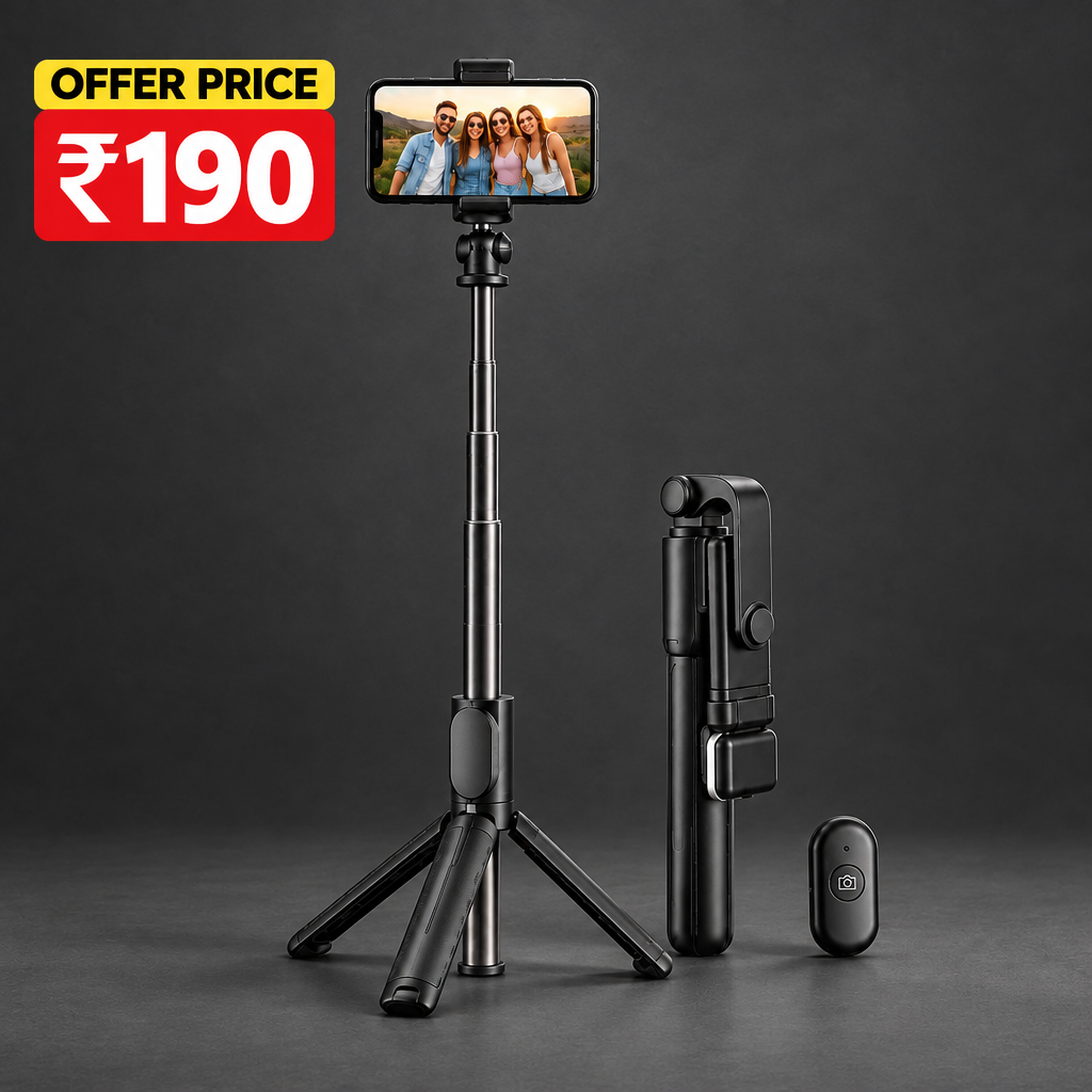 Selfie stick-tripod ₹190
