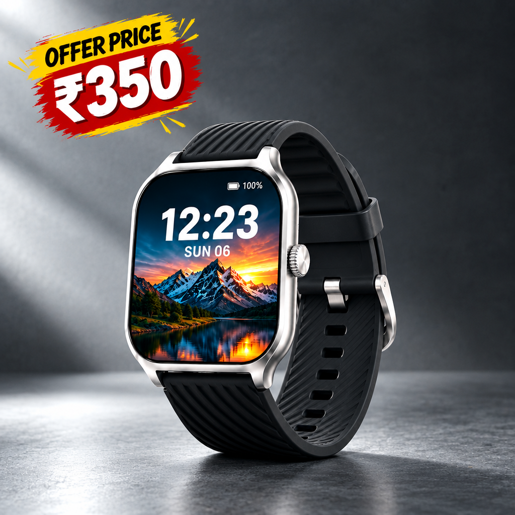 Silver smartwatch ₹350